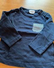 T shirt longue manche bleu marine tape à l’œil 6 mois 