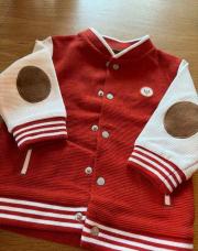 Gilet obaibi renard rouge et brun 6 mois 