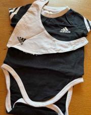 Body et bavoir adidas noir et blanc 6 mois 