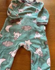 Pyjama velours fusée vert 6 mois 