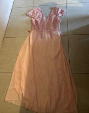Robe de cérémonie rose miroir taille 44