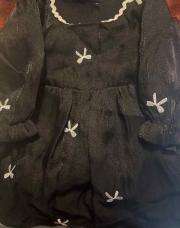 Robe noir à noeud 6-9m