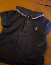 Polo courte manche obaibi bleu 6 mois 