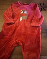 Pyjama obaibi rouge renard 6 mois 
