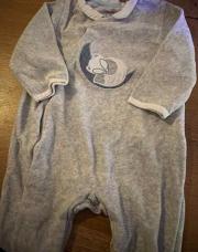 Pyjama obaibi gris renard lune 6 mois 
