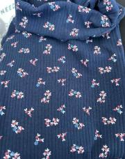 Sous pull okaidi 5 ans bleu fleurs 