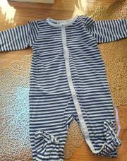 Pyjama bleu ligné 6/9mois  h&m