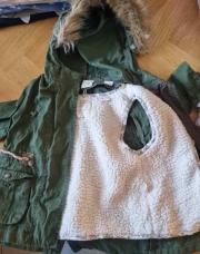 Manteau Vert Foret doublé ss manche - Zara - 86 