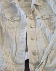 Veste en jeans blanc 34