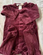 Pyjama velours bordeaux 6mois