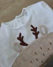 Pyjama cerf blanc Kiabi 24m