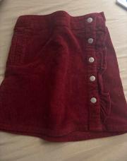 Jupe velours rouge SM 8