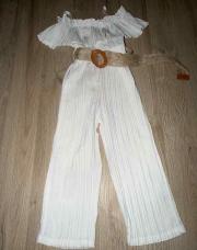 Combinaison blanche avec ceinture taille 4