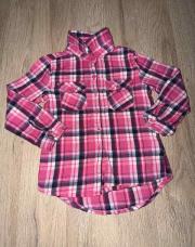 Chemise à carreaux rose 3-4ans