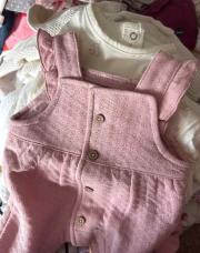 Ensemble salopette robe été shirt 0 mois 