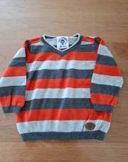 Pull léger tex orange gris  9 mois