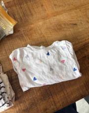 Pyjama 3 mois  Cœur bleu rose 