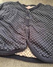 Gilet bleu a pois 56