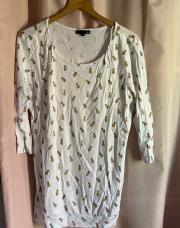 Pull blanc Ananas l