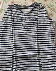 Teeshirt ml TAO marin 10ans 140
