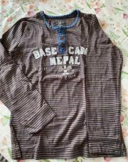 Teeshirt ml brun ligné H&m 134/140