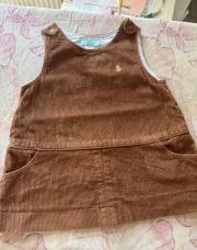 Robe brune Obaibi 12 mois velours 