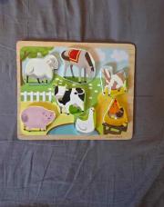 Puzzle animaux bois