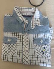 Chemise carreaux bleu tennis SM 6