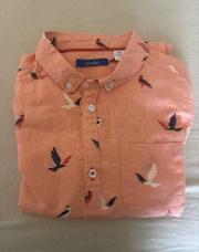 Chemise orange oiseaux Okaidi 6