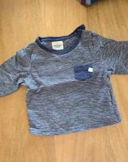 T-shirt manches longues bleu 