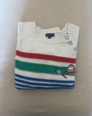 Pull blanc ligne SM 6