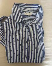 Chemise lignée bleue