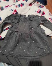 Robe grise a pois