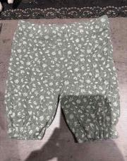 Legging vert à fleur 
