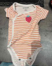 Body blanc et orange 