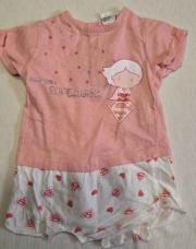 Body supergirl rose et blanc 74cm