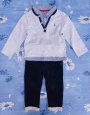 Ens chemise+pantalon velours 24 mois