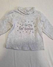 Pull TAO col roulé blanc 59cm