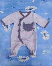 Pyjama mauve chat naissance