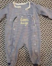 Pyjama bleu rayé little baby 3M