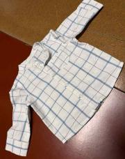 chemise à carreaux blanc et bleu 