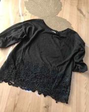 Pull noir dentelle M/L