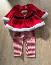 Ensemble avec petit renne de Noël 9-12mois