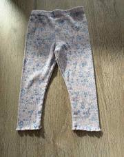 Legging, fleuri, rose et bleu 24-36mois