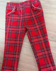 pantalon à carreaux rouges primark 80cm