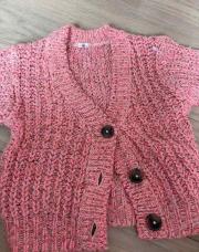 gilet en laine rose 92cm