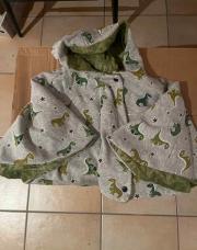 Poncho fait main 0-6 mois