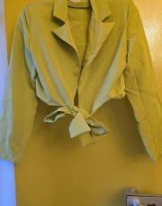 Veste tailleur noeud vert pomme 
