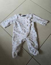 pyjama TAO naissance blanc et bleu