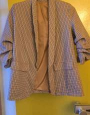 Veste tailleur pied poule beige TU